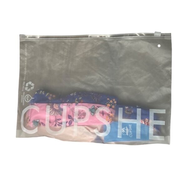 Cupshe Wild Day Flower Colorblock High-Rise Bikini Bottoms Size Medium - Picture 7 of 8